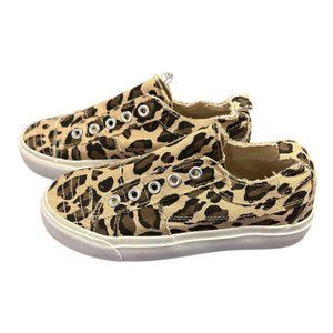 Corkys Babalu Leopard Slip On Sneaker Shoes GIRLS SIZE 13